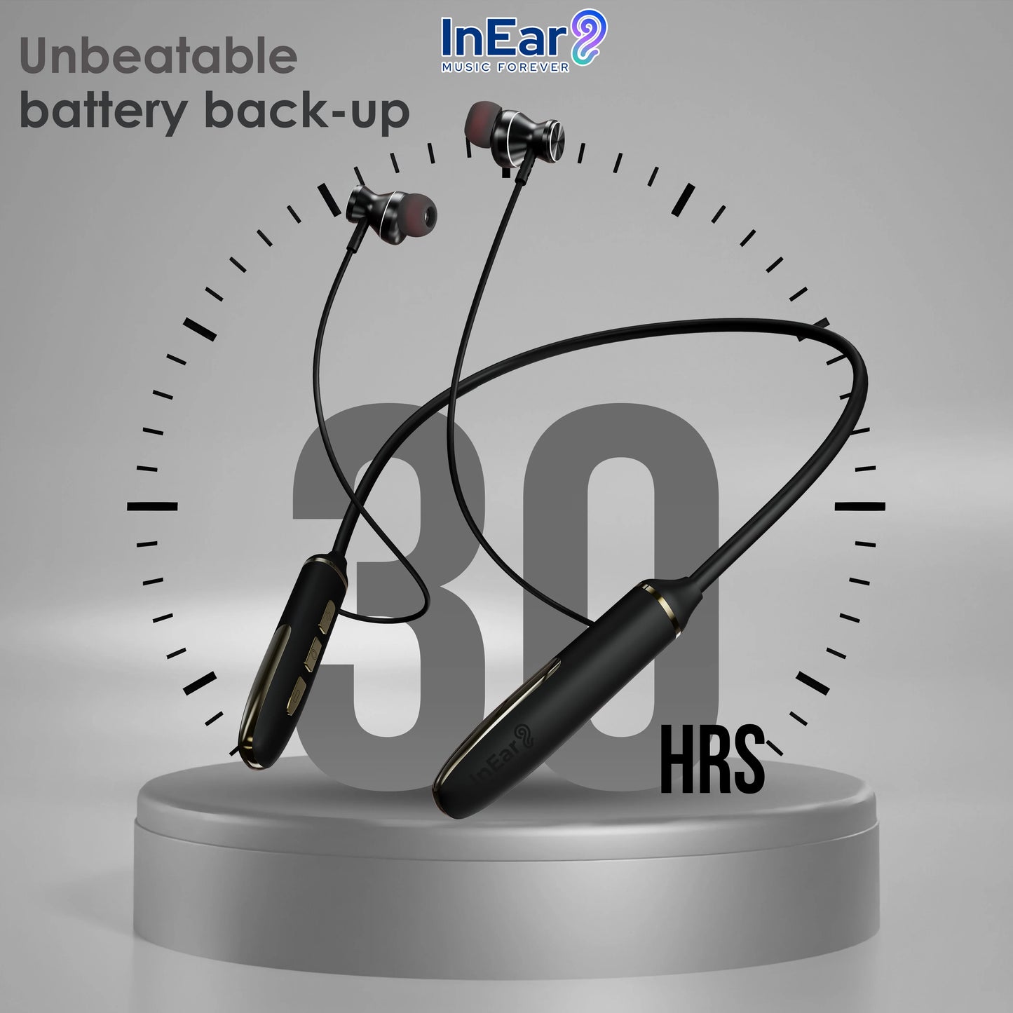 Bluetooth Neckband With 30Hrs Playtime + Water Resistant