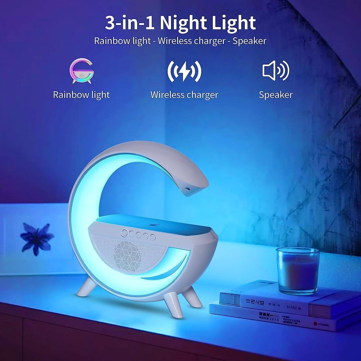 G-Shape Speaker Lamp-3 in 1 Night Light Bluetooth Speakers