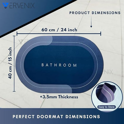 Quick Dry & Absorbent Bathroom Mat(Pack Of 2)