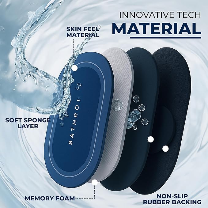 Quick Dry & Absorbent Bathroom Mat(Pack Of 2)