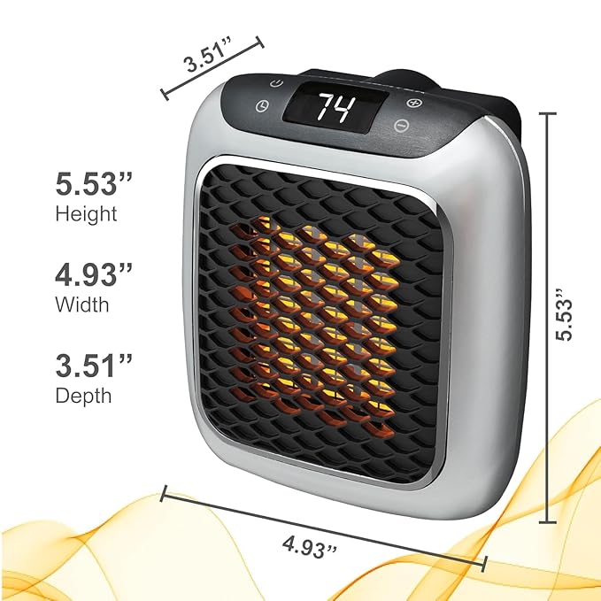 Portable Space Heater with Digital Display & Adjustable Thermostat