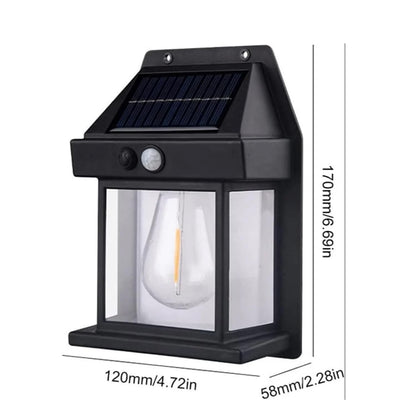 Classic Solar Wall Lantern with Motion Sensor