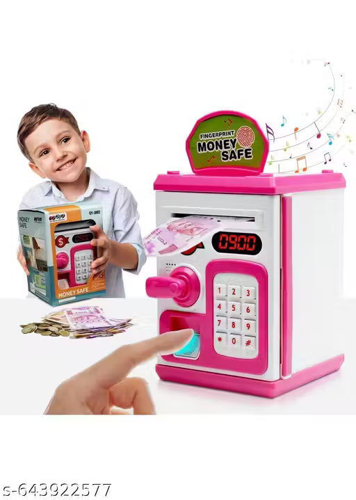 Kids ATM Money Saving Bank with Password Lock