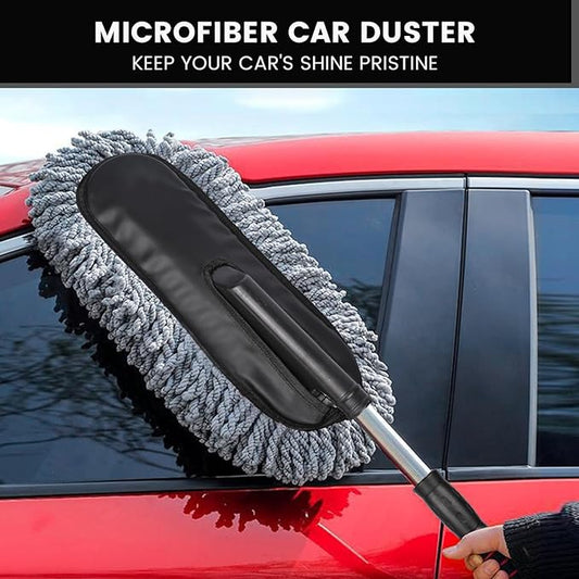 Premium Microfiber Car Cleaning Duster with Extendable Handle