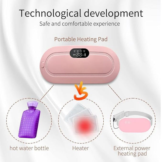 Portable Abdominal Massager with Heat and Vibration for Cramp Relief