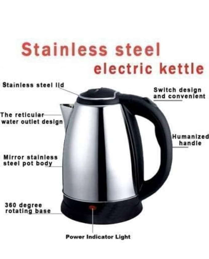 Quick Boil Stainless Steel Electric Kettle 2L