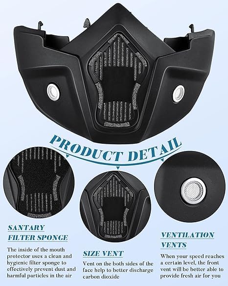 Black Motorcycle Goggle Mask with a Detachable Face Shield.