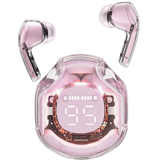 Ultrapods Pro Pink Transparent TWS Earbuds