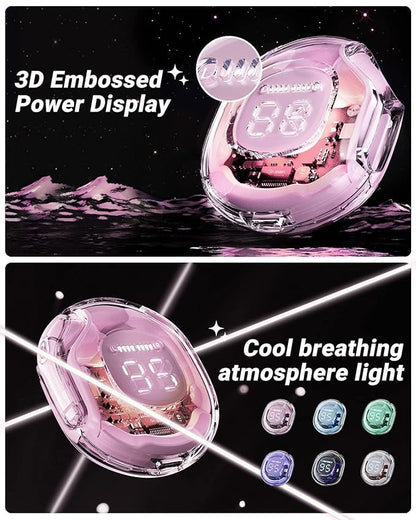 Ultrapods Pro Pink Transparent TWS Earbuds