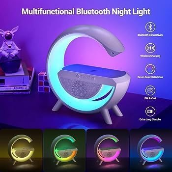 G-Shape Speaker Lamp-3 in 1 Night Light Bluetooth Speakers